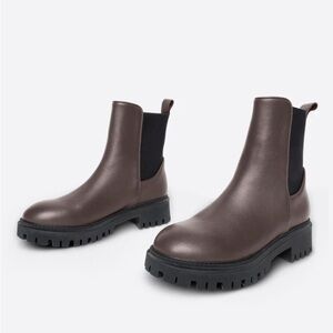 INTENTIONALLY BLANK Dark Brown Ankle Boots